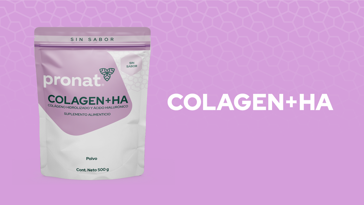 Colagen + HA (Colágeno + Ácido Hialurónico) natural 500 g polvo - Pronat