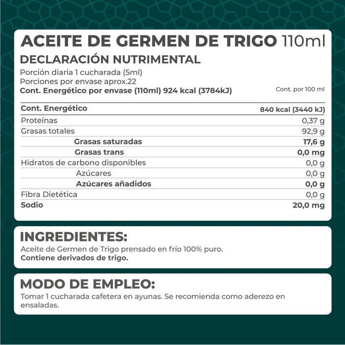 Aceite de Germen de Trigo 110ml - Pronat