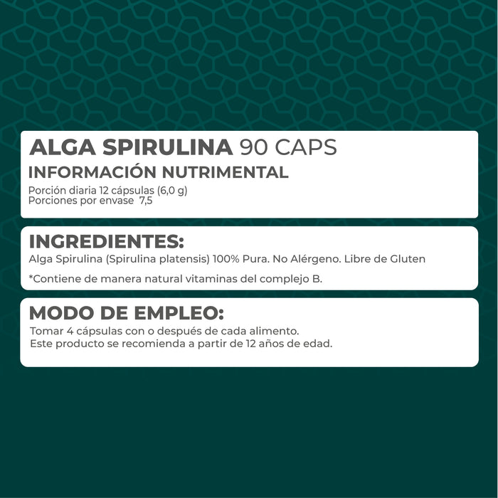 Alga Spirulina 90 cápsulas - Pronat