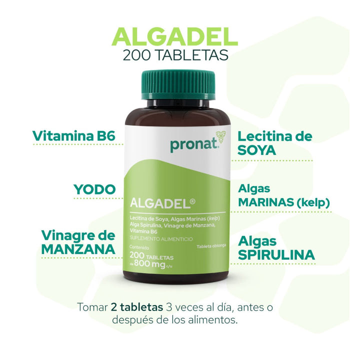 Algadel 200 Tabletas - Pronat
