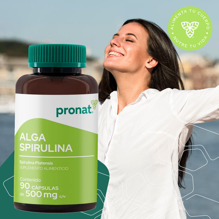 Alga Spirulina 90 cápsulas - Pronat