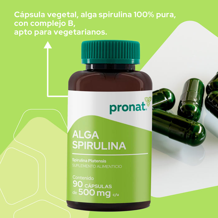 Alga Spirulina 90 cápsulas - Pronat