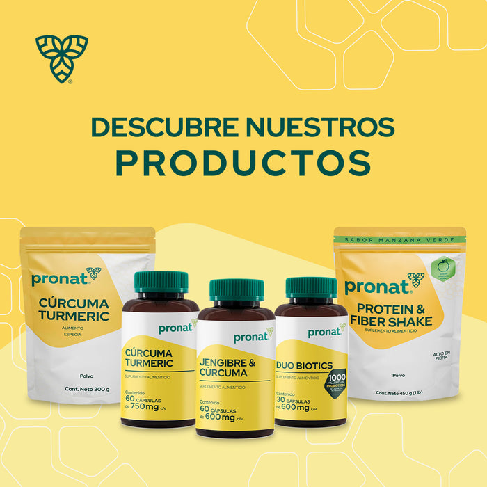 Jengibre y Cúrcuma 60 cápsulas  - Pronat