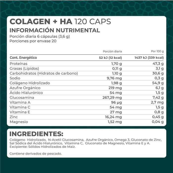 KIT 3 PIEZAS - Colagen+Ha 120 cápsulas