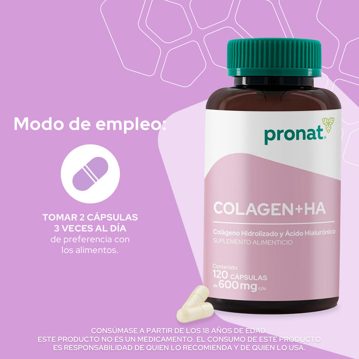 Colagen+HA 120 cápsulas - Pronat