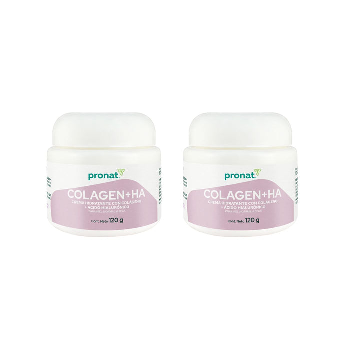 KIT 2 PIEZAS - Crema Hidratante Colágeno + HA 120 g.