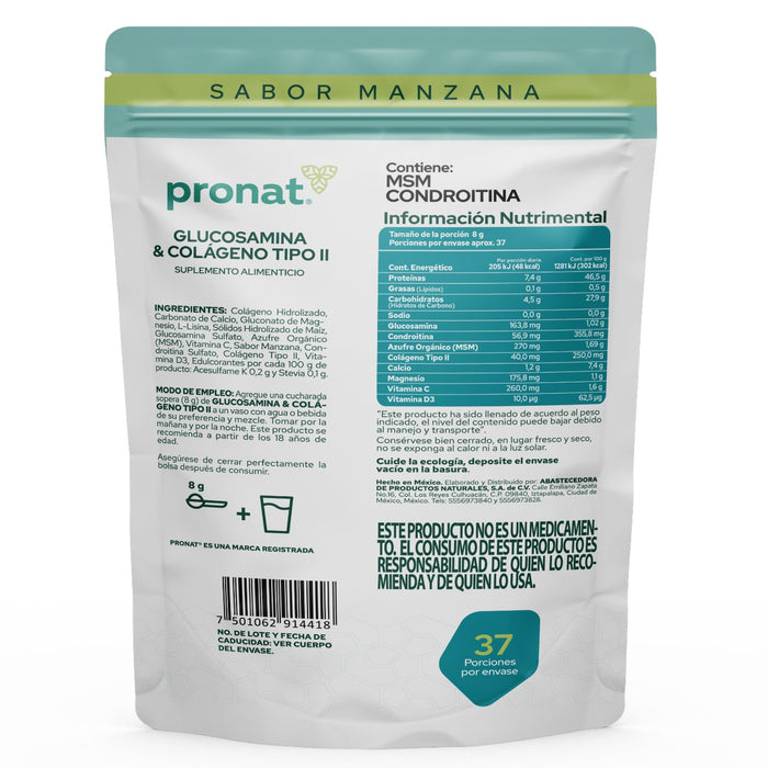 Glucosamina & Colágeno Tipo II polvo 300g