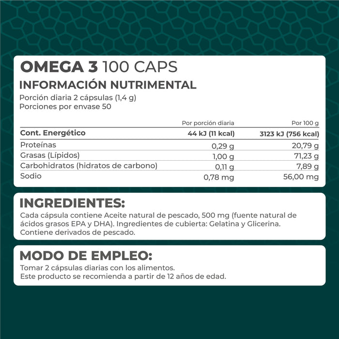 Omega 3 - 100 cápsulas - Pronat
