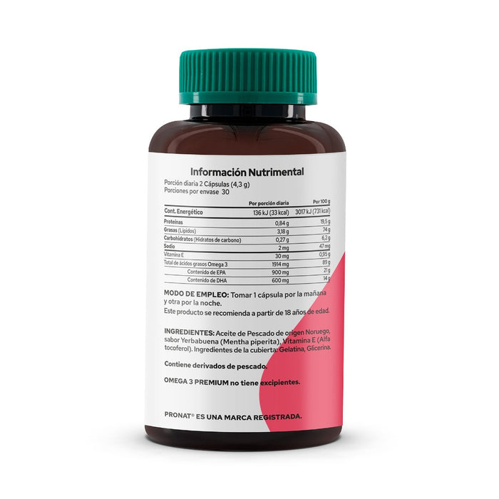 Omega 3 PREMIUM 60 cápsulas - Pronat