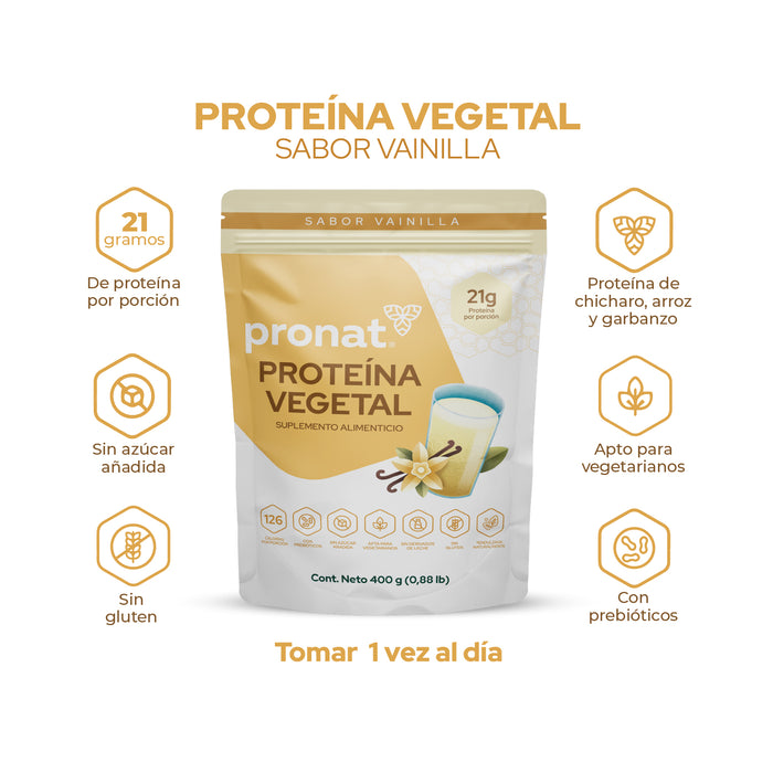 Proteína Vegetal Vainilla 400g - Pronat