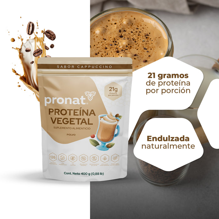 Proteína Vegetal Cappuccino 400g - Pronat