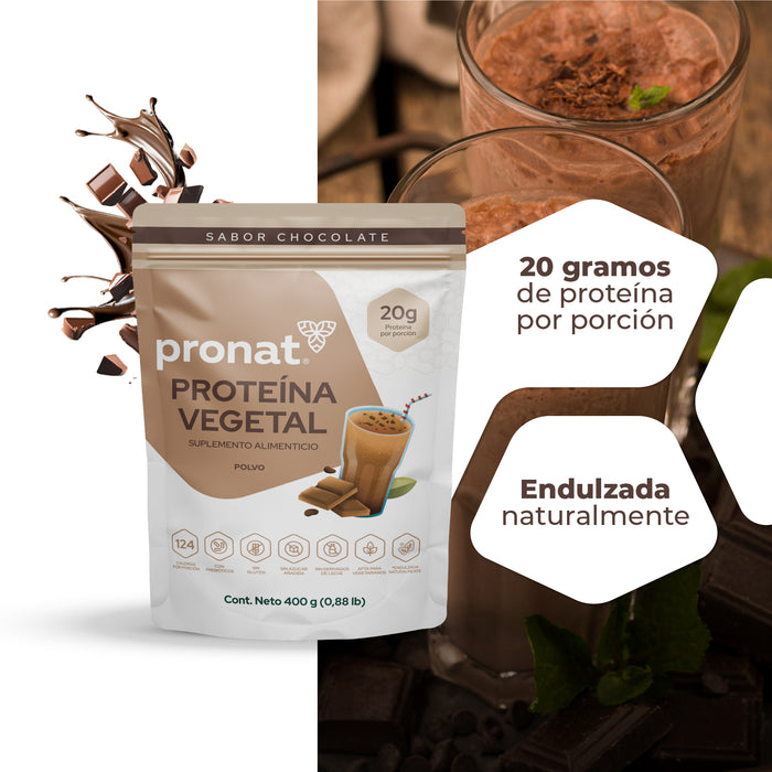 Proteína Vegetal sabor Chocolate 400g - Pronat