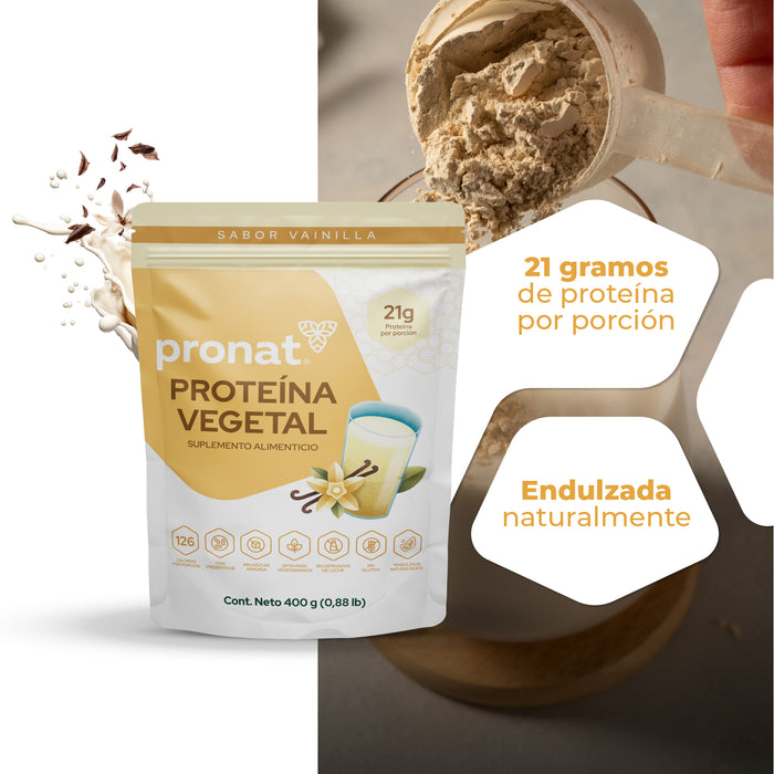 Proteína Vegetal Vainilla 400g - Pronat