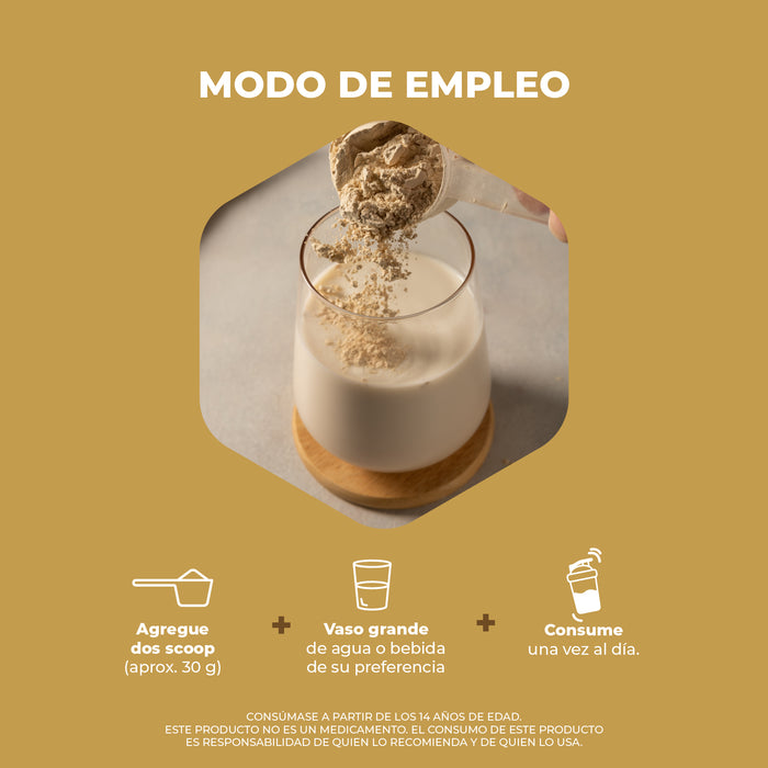 Proteína Vegetal Sabor Vainilla, Caja con 12 sobres de 30 gramos