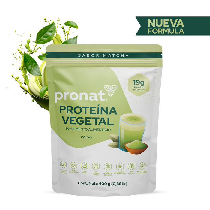 Proteína Vegetal sabor Matcha 400g - Pronat