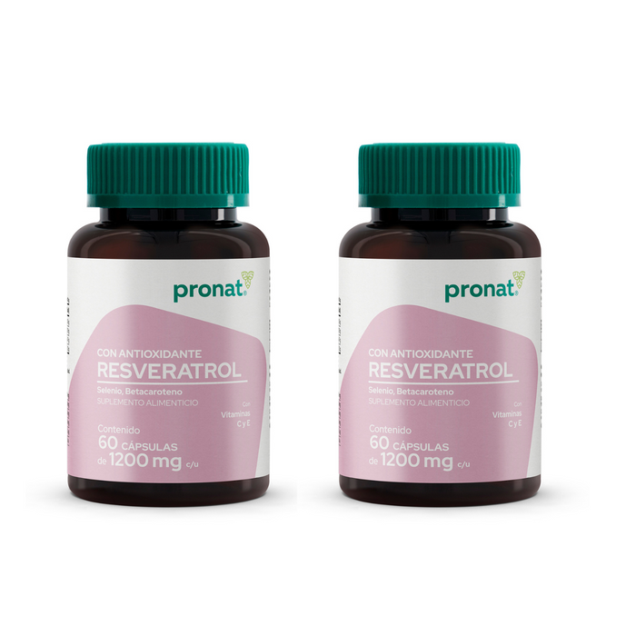 KIT 2 PIEZAS - Resveratrol CON ANTIOXIDANTE 60 caps