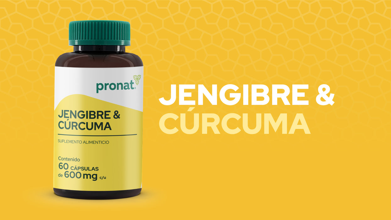 Jengibre y Cúrcuma 60 cápsulas  - Pronat