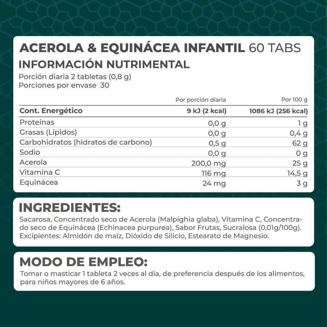 KIT 3 PIEZAS - Acerola y Equinácea Infantil 60 Tab