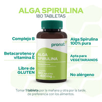 Alga Spirulina 180 tabletas - Pronat