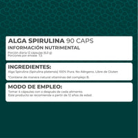 Alga Spirulina 90 cápsulas - Pronat