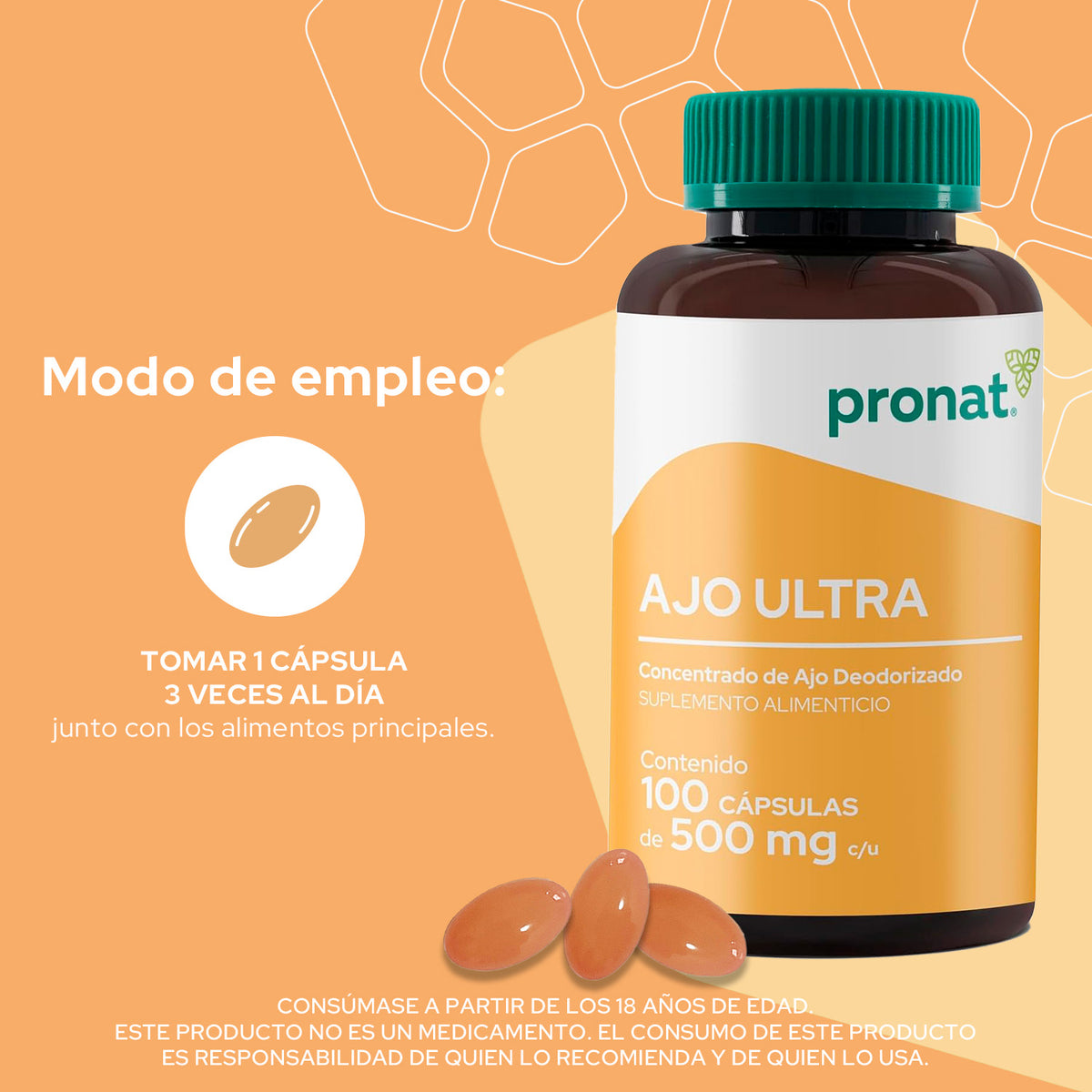 Ajo Ultra 100 cápsulas - Pronat