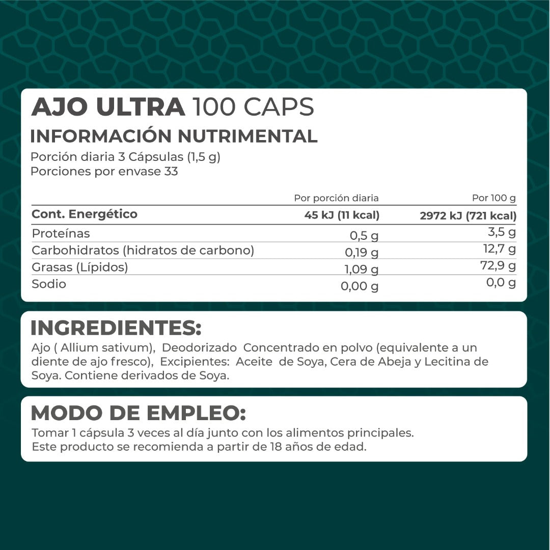 KIT 2 PIEZAS - Ajo Ultra 100 caps.