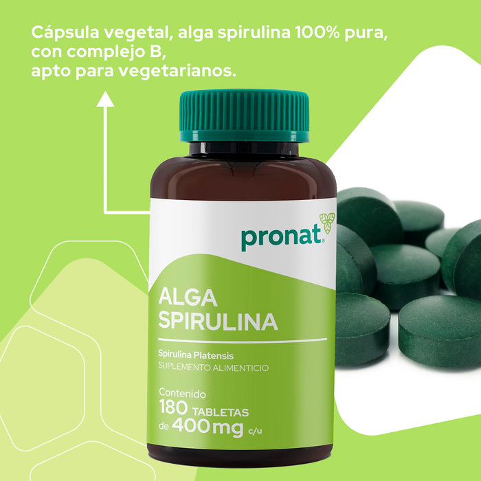 Alga Spirulina 180 tabletas - Pronat