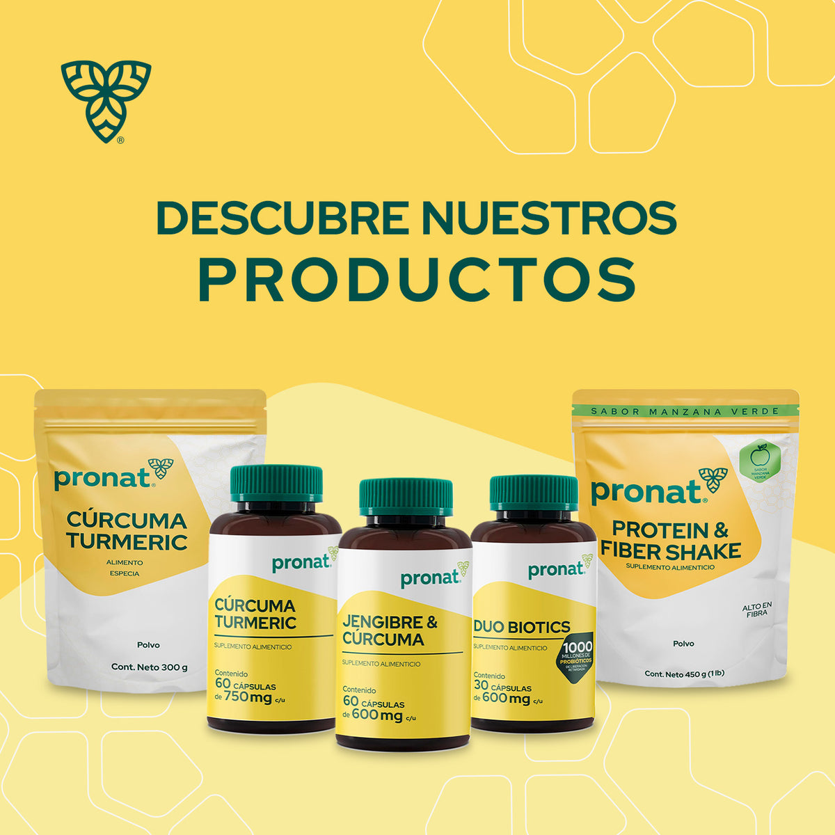 Jengibre y Cúrcuma 60 cápsulas  - Pronat