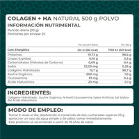 KIT 2 PIEZAS - Colagen + HA (Colágeno + Ácido Hialurónico) natural 500 gr