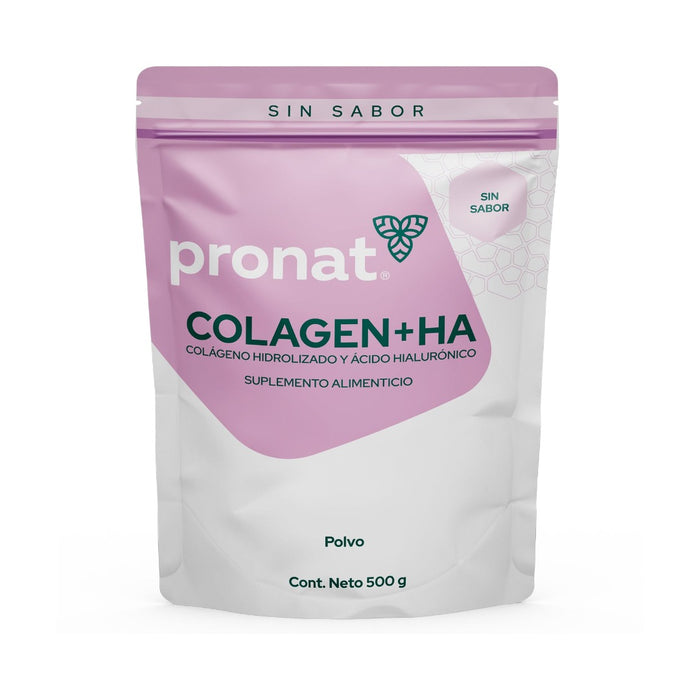 Colagen+HA (Colágeno + Ácido Hialurónico) natural 500 g polvo - Pronat