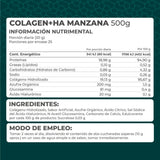 Colagen + Ha (Colágeno y Ácido Hialurónico) Manzana Verde polvo 500 g - Pronat