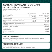 RESVERATROL con antioxidante 60 cápsulas - Pronat