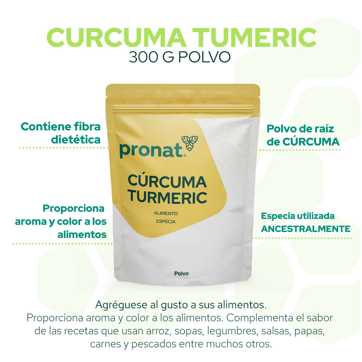 KIT 3 PIEZAS CURCUMA TUMERIC POLVO 300g