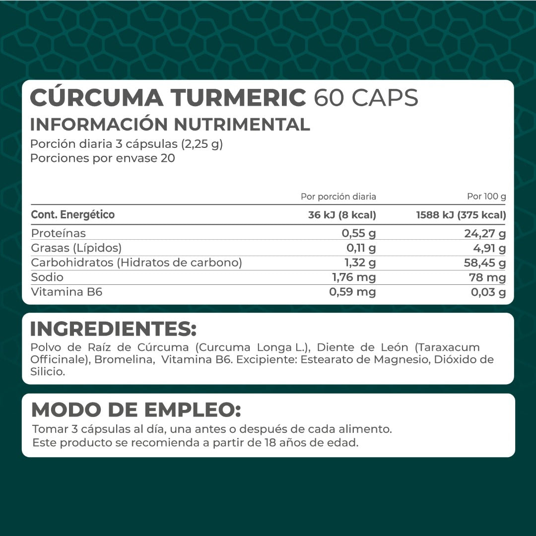 KIT 2 PIEZAS - Cúrcuma Turmeric 60 caps