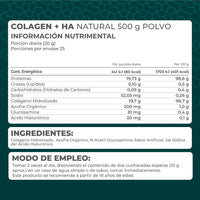 Colagen + HA (Colágeno + Ácido Hialurónico) natural 500 g polvo - Pronat