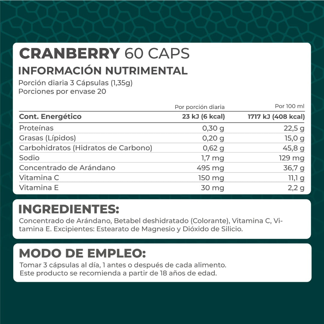KIT 2 PIEZAS - Cranberry  60 Cáps