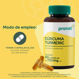Cúrcuma Turmeric 60 caps - Pronat