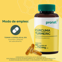 Cúrcuma Turmeric 60 caps - Pronat