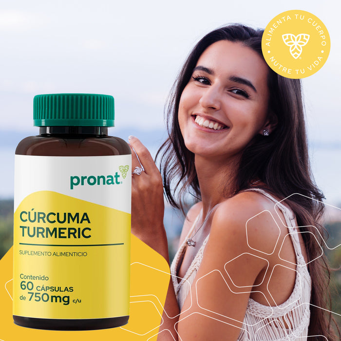 Cúrcuma Turmeric 60 caps - Pronat