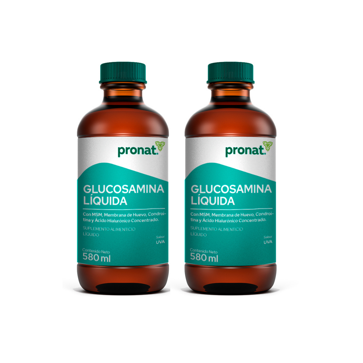 KIT 2 PIEZAS- Glucosamina Líquida uva 580 ml.