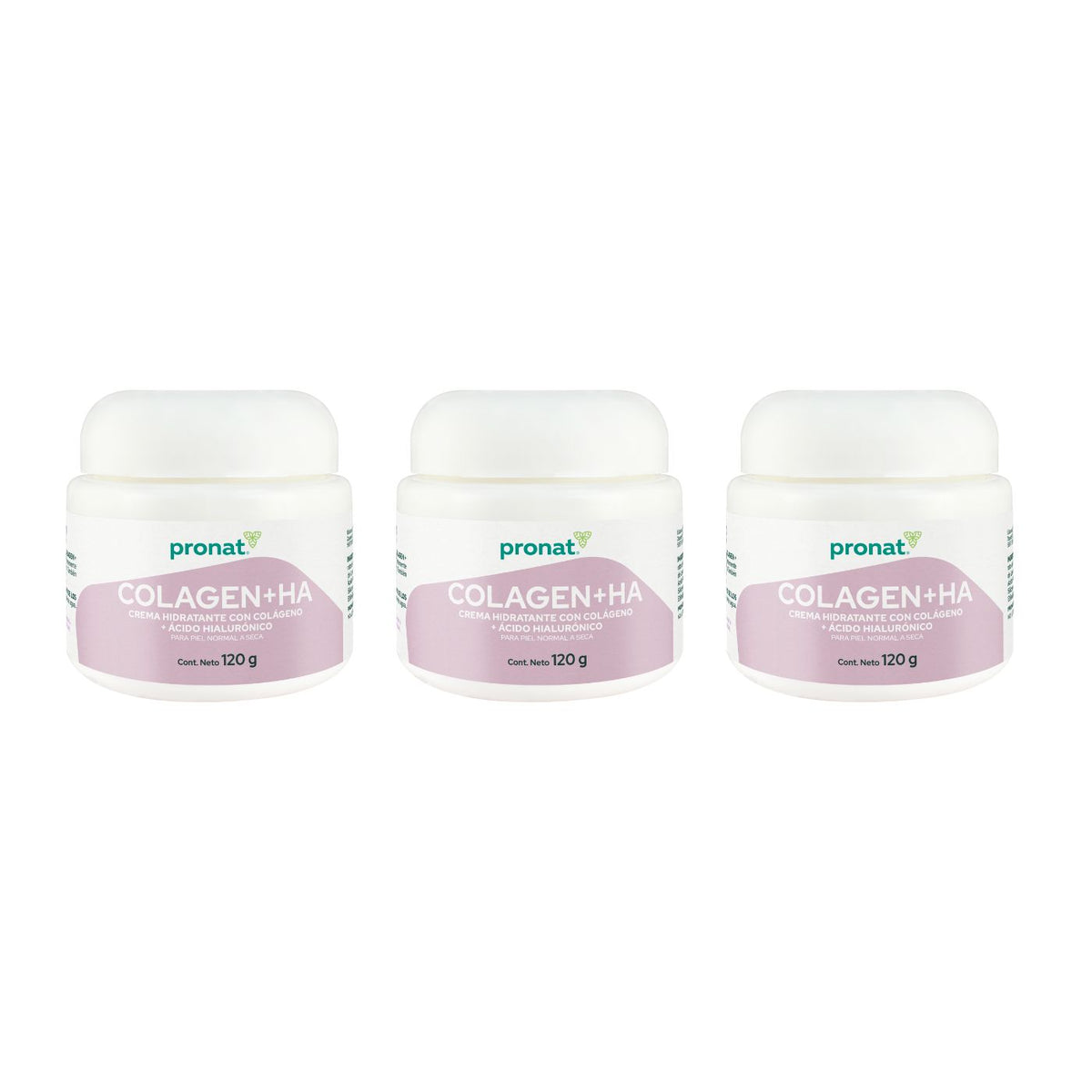 KIT 3 PIEZAS - Crema Hidratante Colágeno + HA 120 g.