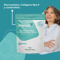 Kit 2 piezas Glucosamina & Colágeno Tipo II Sin sabor polvo 300g