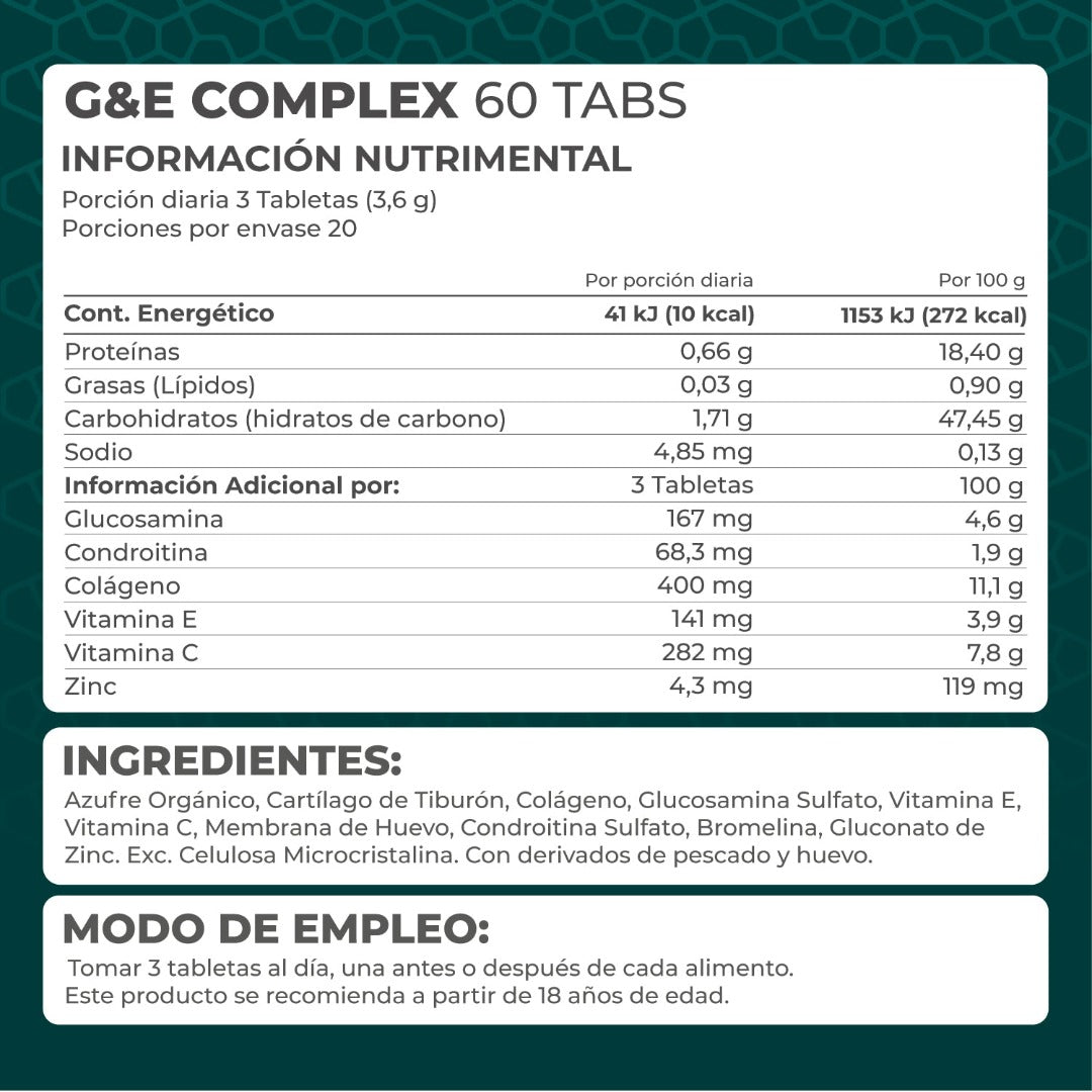 G&E Complex 60 tabletas - Pronat
