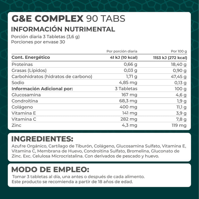G&E Complex 90 tabletas - Pronat