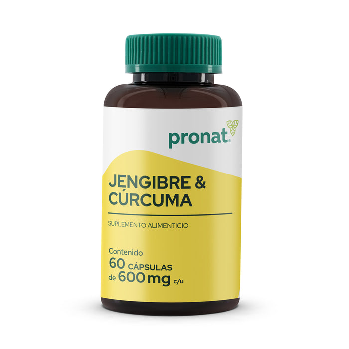 Jengibre y Cúrcuma 60 cápsulas  - Pronat
