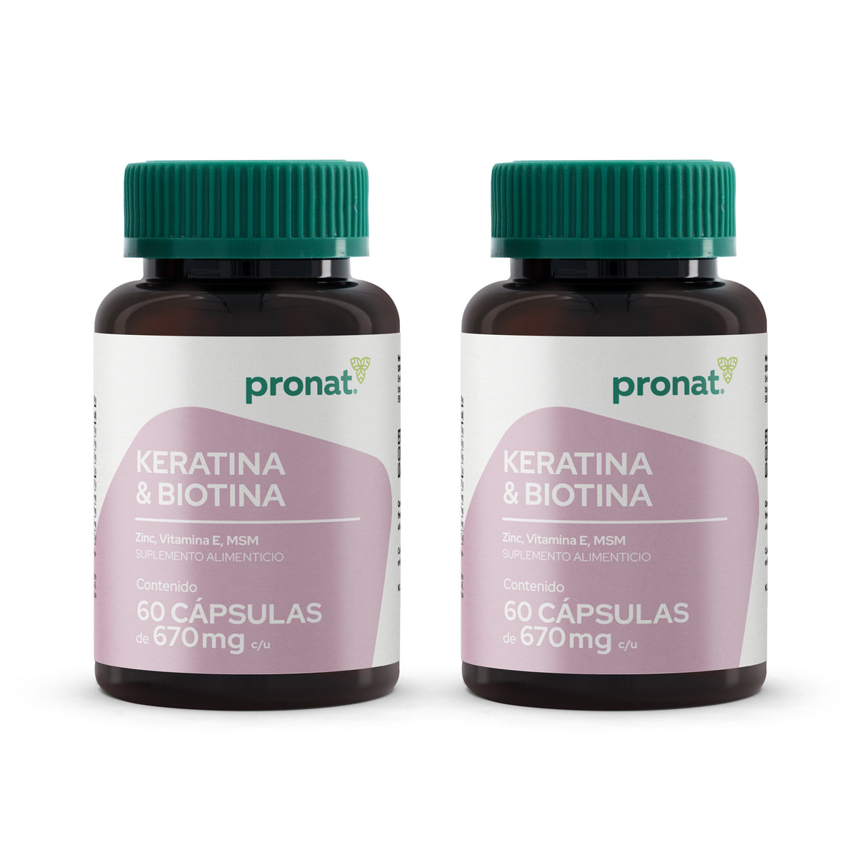 KIT 2 PIEZAS - Keratina & Biotina 60 Cápsulas