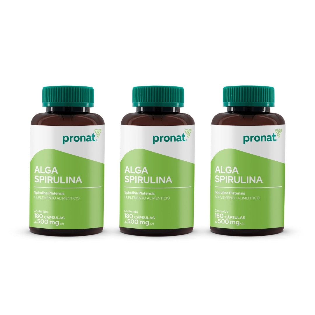 KIT 3 PIEZAS - Alga Spirulina 180 caps