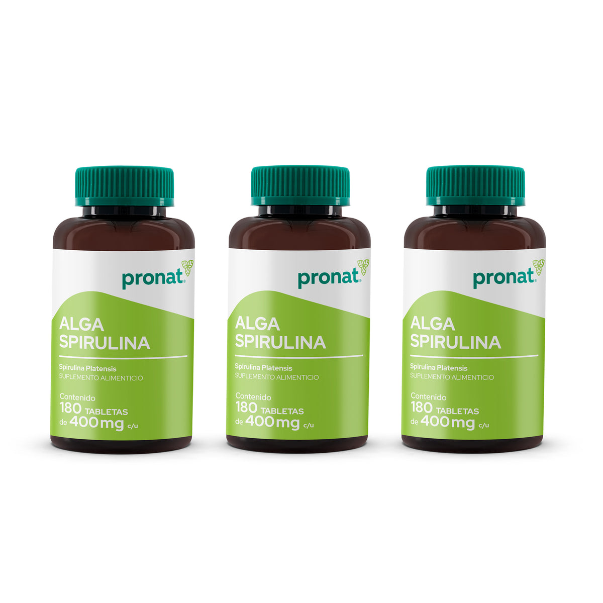 KIT 3 PIEZAS - Alga Spirulina 180 tabls.