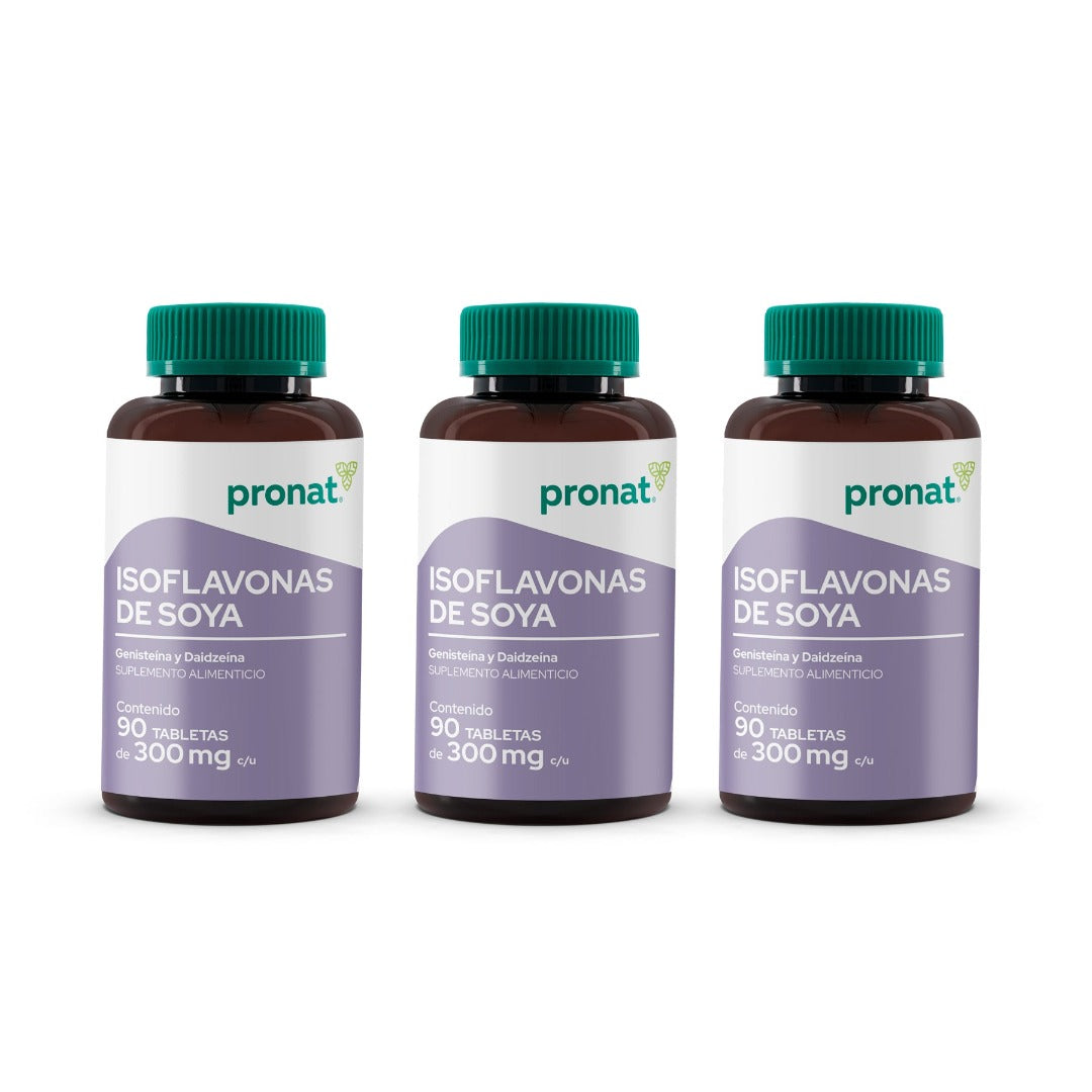 KIT 3 PIEZAS - Isoflavonas de Soya 90 tabletas