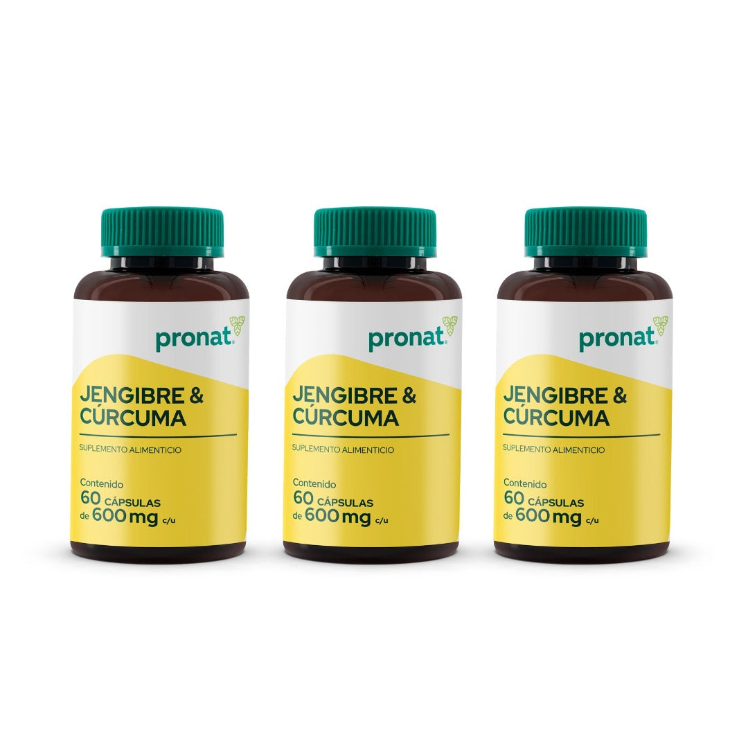 KIT 3 PIEZAS - Jengibre y Cúrcuma 60 caps